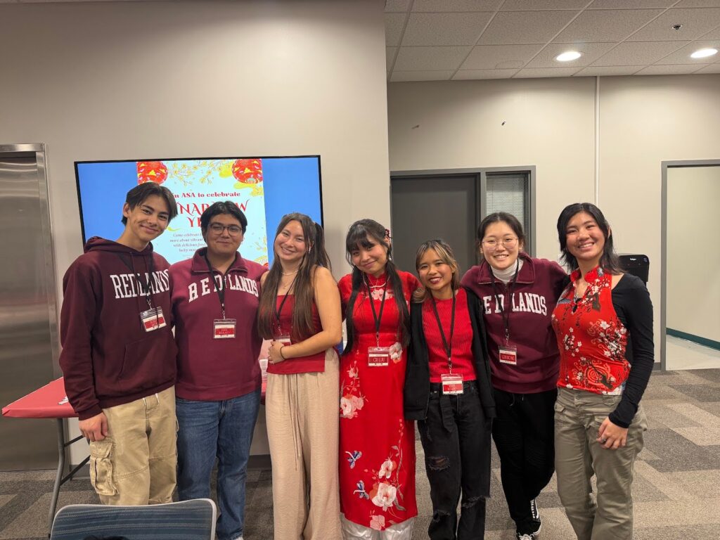 The 2026 Asian Student Association (ASA) Cabinet members pose together before their 10th-anniversary Lunar New Year event.